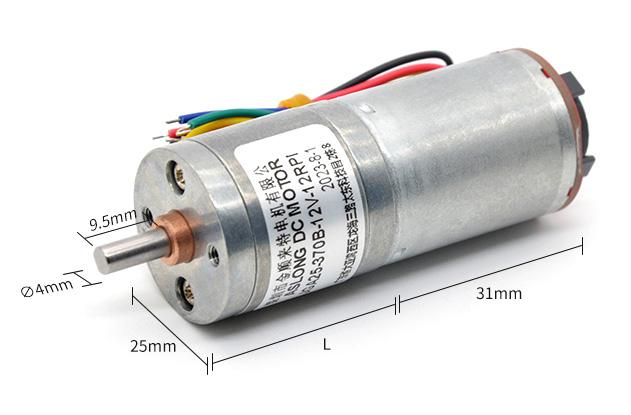 6v 12v 25mm Brushed DC Getriebe Motor Encoder JGA25-370B Hochdrehmoment 10