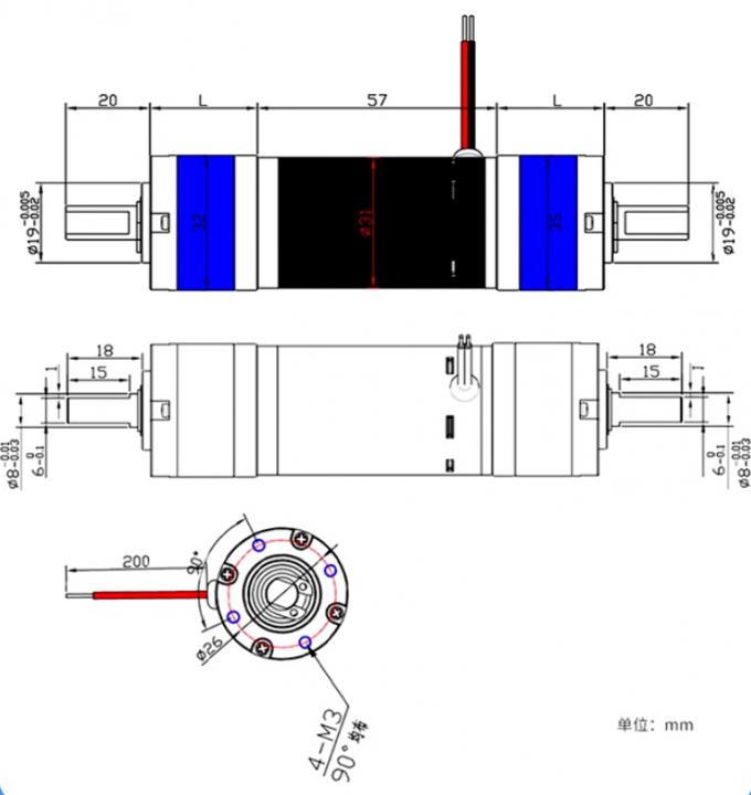 24V Doppelspannung Planetärgetriebe mit hohem Drehmoment PG32-31ZY-PG 24V Mikrodynamik-Gleichstrom-Verzögerungsmotor 0