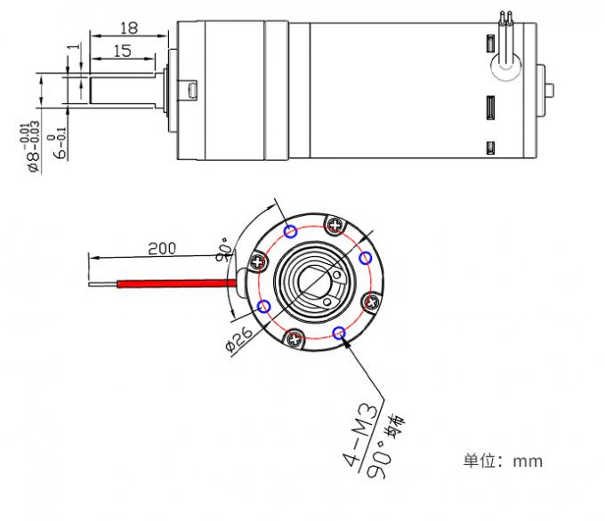 12V/24V PG32-3157 Bürstenplanetäres Getriebe Mikromotor 24V Gleichstromplanetäres Getriebe Motor 12