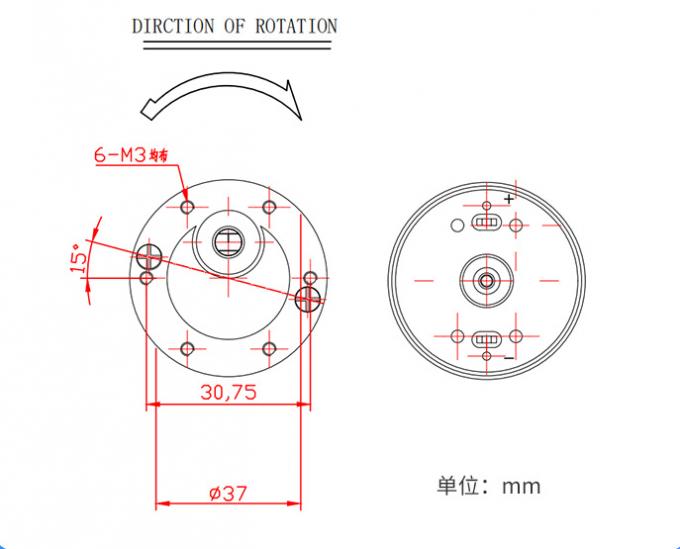 Hochdrehmoment 37mm Mikro-Gang-Reduktionsbrushed Gleichstrommotor ZGB37-3530 37mm Mikro-Gang-Reduktionsbrushed Gleichstrommotor 9