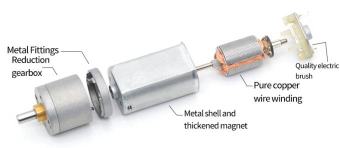 12V Gleichspannungsreduktor Mikromotor JGA20-180 Mikromotor Gleichspannungsreduktor Permanentmagnet Niedriggeschwindigkeit 6