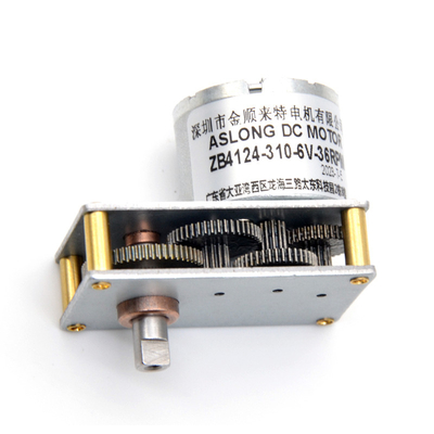 ASLONG-Ventil-Motor-ZB4124-310 Mini-DCs langsame Motor6v 37RPM des Metal Gear 6V Welle des DC-Gangmotor d