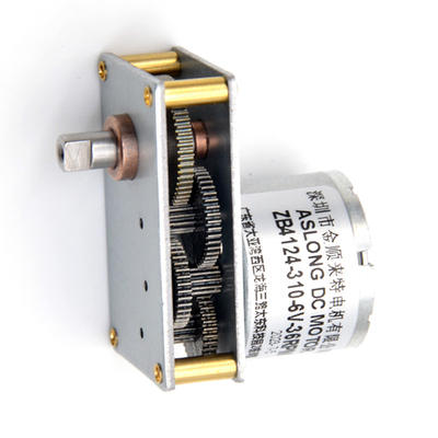 ASLONG-Ventil-Motor-ZB4124-310 Mini-DCs langsame Motor6v 37RPM des Metal Gear 6V Welle des DC-Gangmotor d