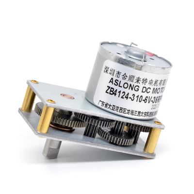 ASLONG-Ventil-Motor-ZB4124-310 Mini-DCs langsame Motor6v 37RPM des Metal Gear 6V Welle des DC-Gangmotor d